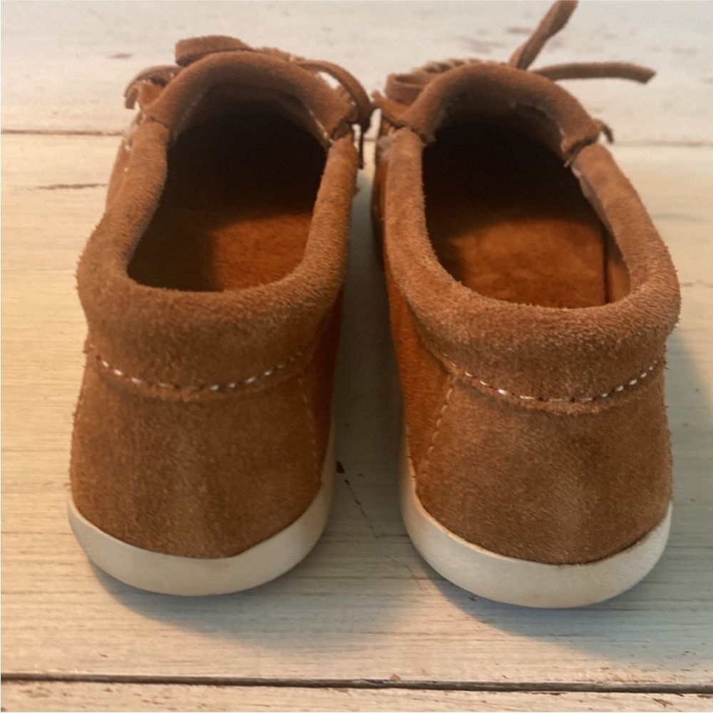 Minnetonka Brown Suede Moccasins - Picture 6 of 11